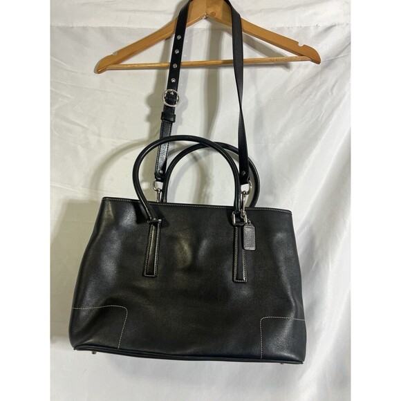 Coach Leather Tote w/ Crossbody Strap Vintage